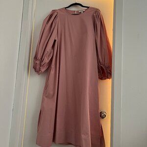 COS Midi Dress with Puff Sleeves